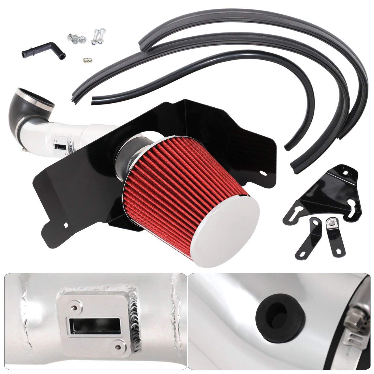 Sistema de inducción de tubería de admisión de aire frío de filtro de 3.5 `` para Ford Mustang 05-09 V8 4.6L